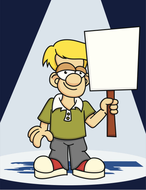 聚光灯下的符号男孩图片下载