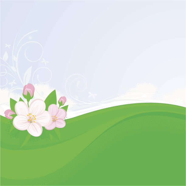 春天的背景是苹果花图片下载