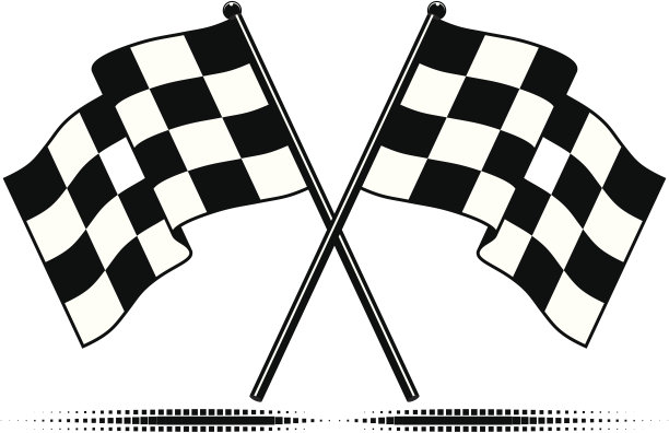 旗子一面两格的黑白旗子图片下载