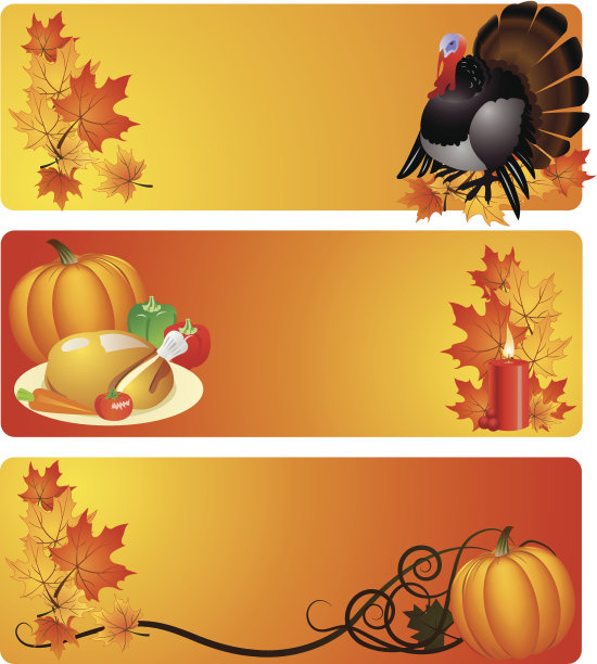 矢量感恩节横幅与地方为您的文本图片下载