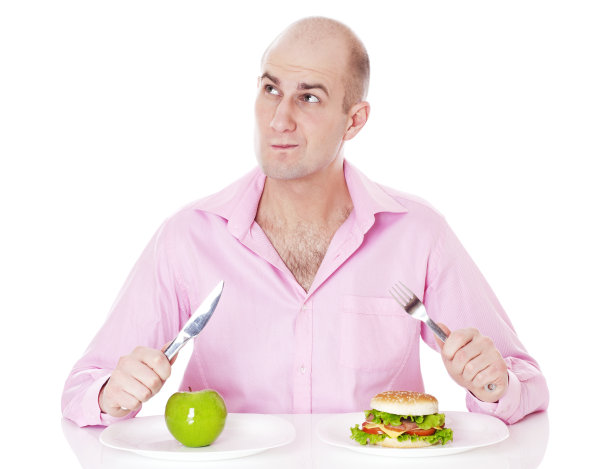 健康和不健康的食物。图片下载