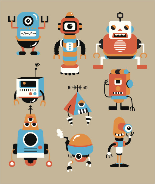 卡通机器人图片下载