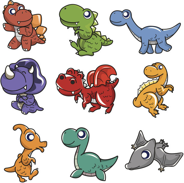 卡通恐龙图标图片下载