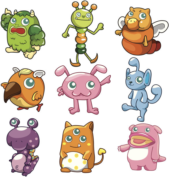 卡通怪物图标图片下载