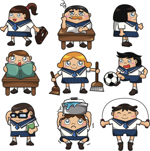 卡通学生图标图片下载