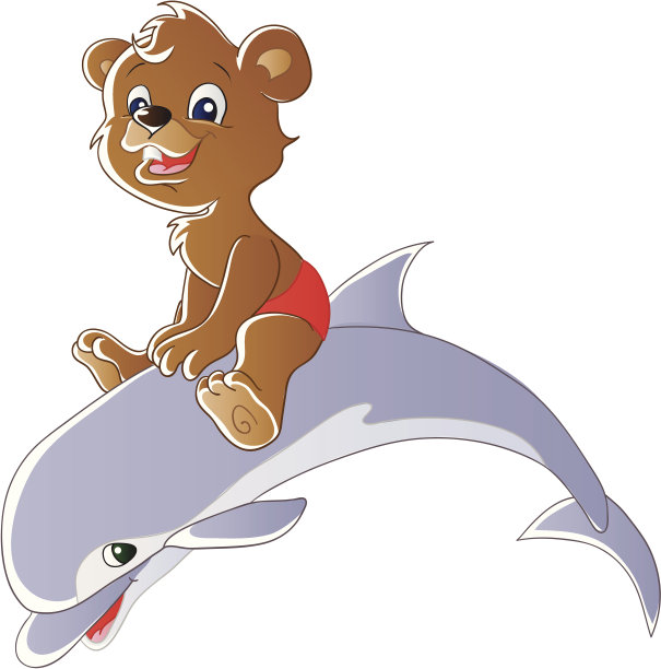 熊和海豚图片下载