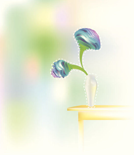 想象花瓶里的花朵。图片下载