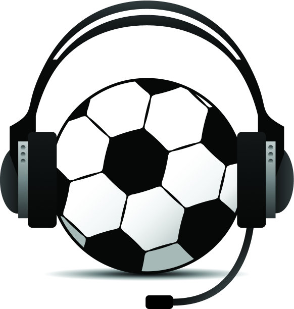 足球播客矢量图片下载