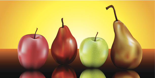 梨和苹果都是静物图片下载