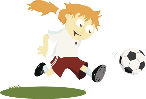 足球的女孩图片下载