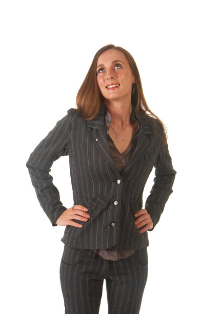 美丽的黑发女商人图片下载