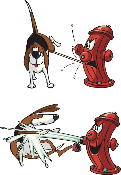 狗和消防栓图片下载