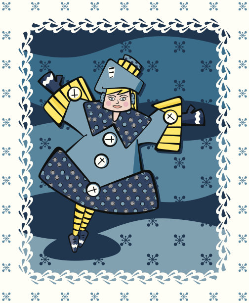 大冬衣女孩图片下载