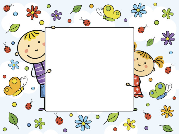 孩子们的框架。矢量插图。图片下载