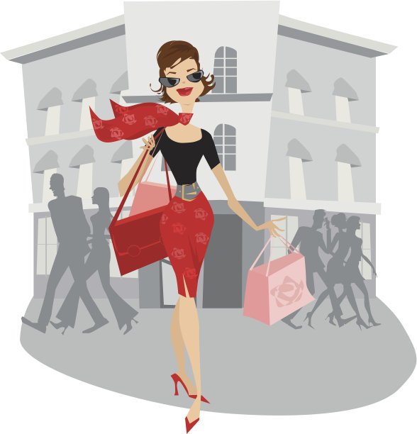 购物的女士图片下载