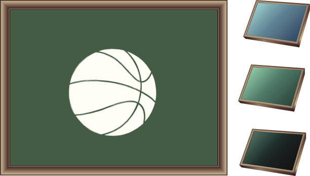 用粉笔在黑板上画篮球图片下载