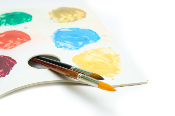 画笔和画架图片下载