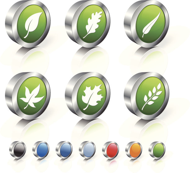 绿叶3D图标集图片下载