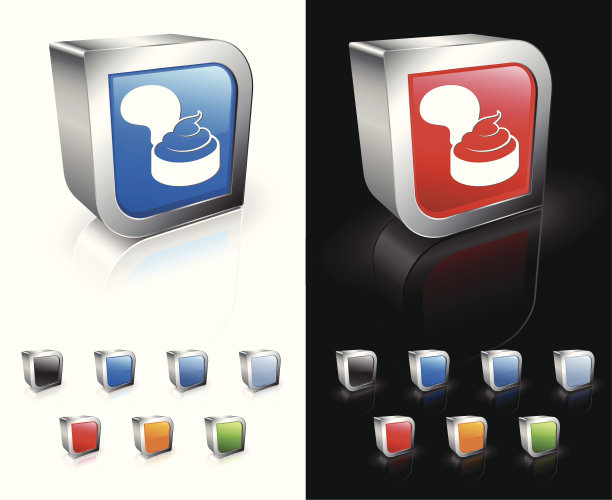 布丁盒3D版税免费矢量艺术图片下载