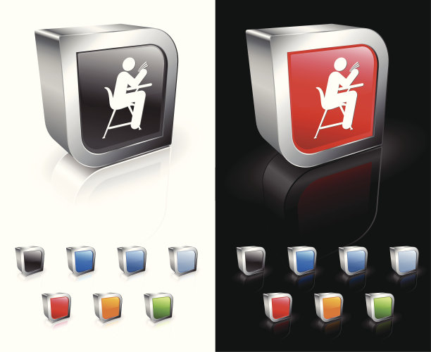 学生阅读从教科书3D版权免费矢量艺术图片下载