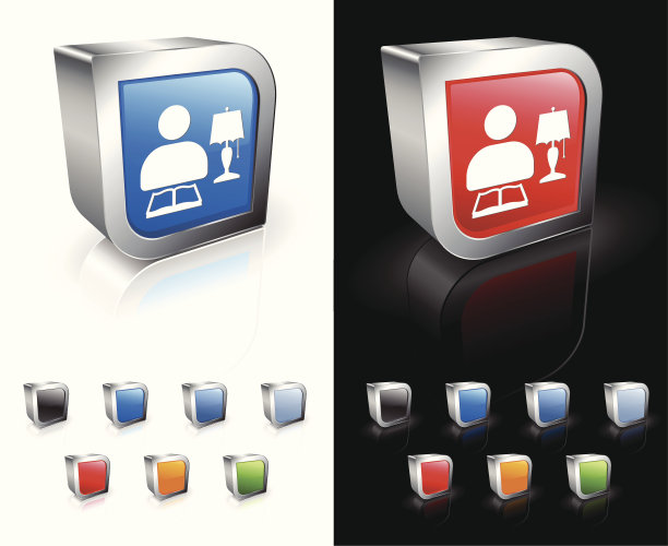 图书馆研究3D版权免费矢量艺术图片下载