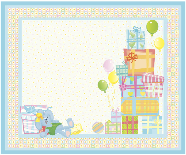 给宝宝的可爱卡片。图片下载