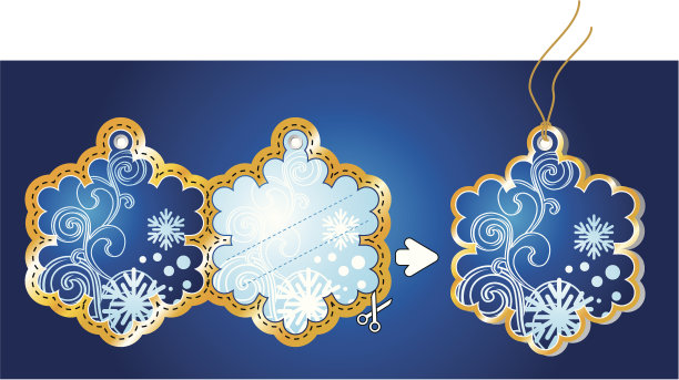 圣诞礼物标签/矢量简单的使用:打印和图片下载