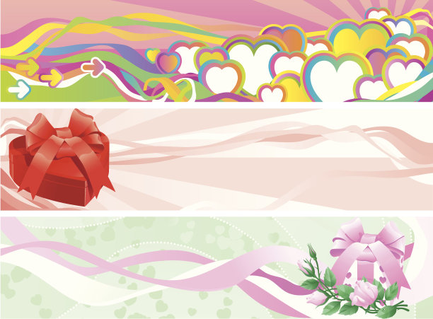 一组情人节横幅图片下载