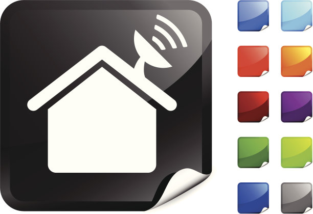 卫星碟形网络版权免费矢量艺术图片下载