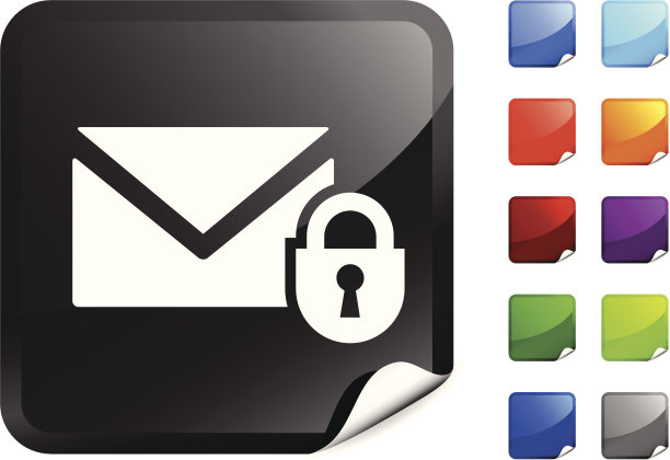 安全邮件互联网版权免费矢量艺术图片下载