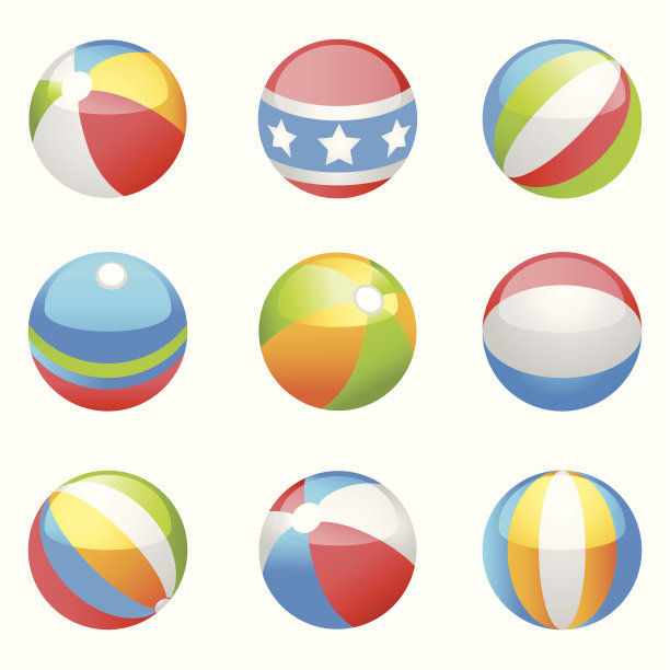 沙滩球(向量)图片下载