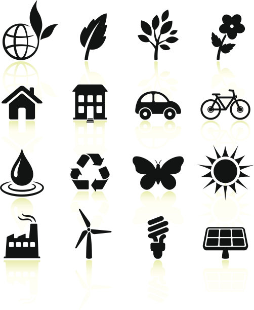 黑白环境元素图片下载