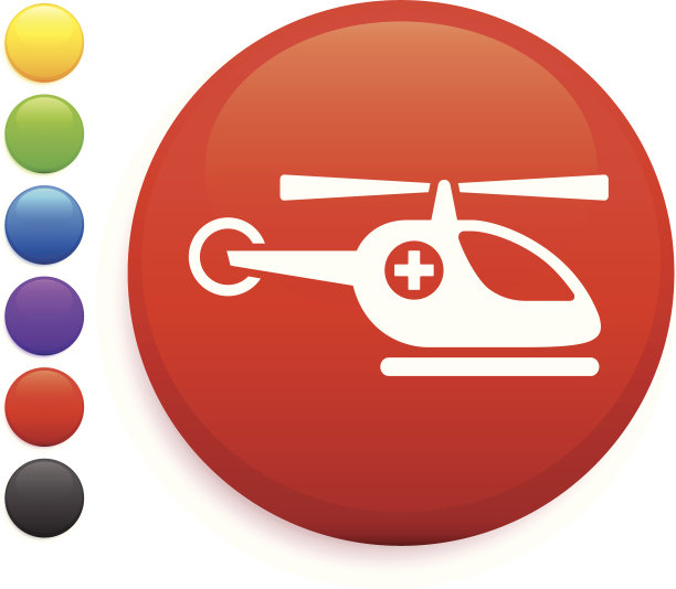 医疗直升机图标上的互联网按钮图片下载
