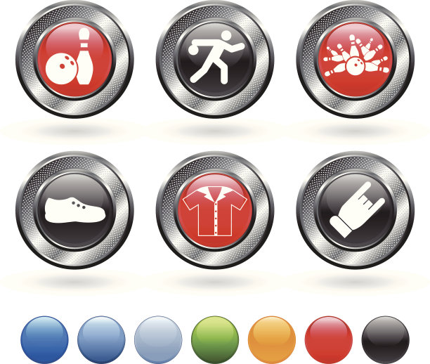 保龄球版税免费矢量图标集图片下载