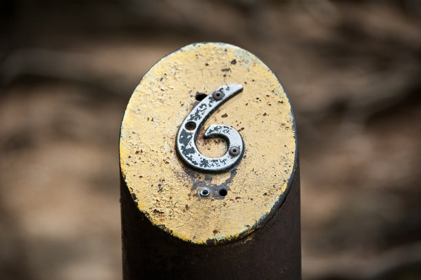 金属柱上的6号图片下载