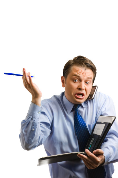 商人在电话中争吵图片下载