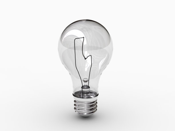 白底上的灯泡图片下载