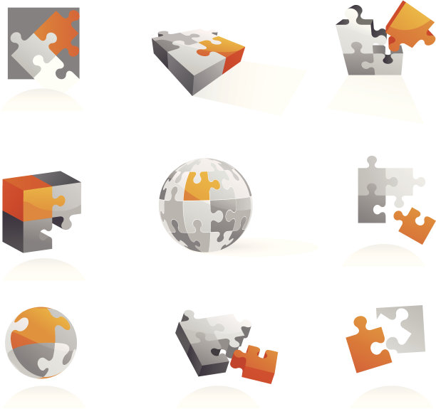 拼图图标集 - 矢量图片下载
