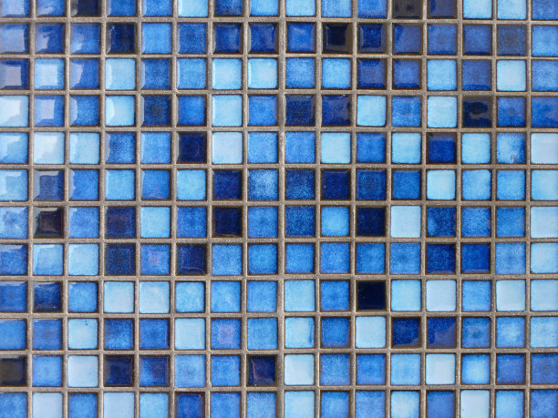 蓝色的正方形瓷砖图片下载