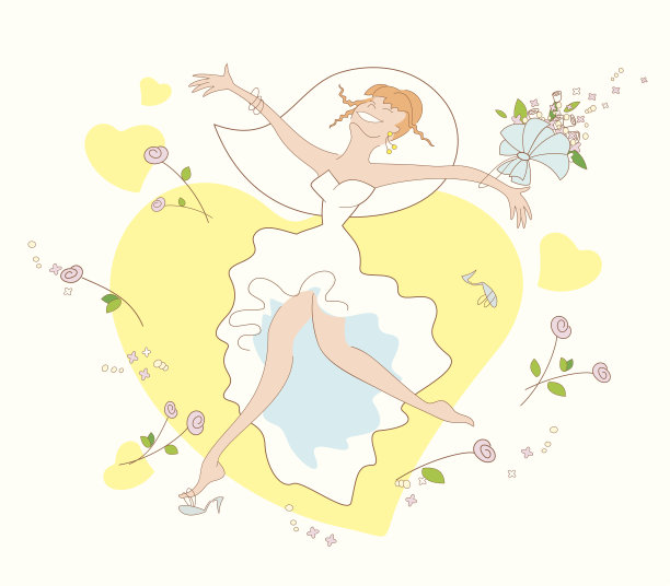 新娘高兴得跳起来图片下载