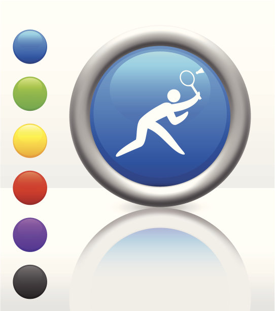 羽毛球图标上的互联网按钮图片下载