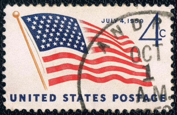 国旗邮票图片下载