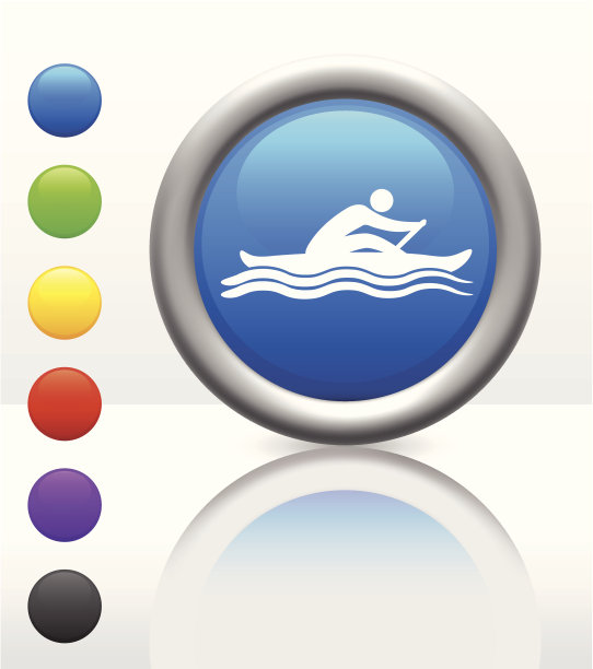 赛艇图标上的互联网按钮图片下载