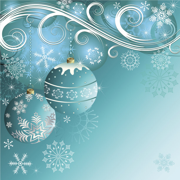 蓝色的圣诞背景图片下载