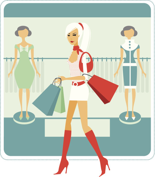 购物的女孩图片下载
