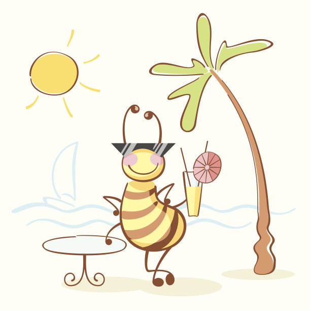 蜜蜂在休息素材图片