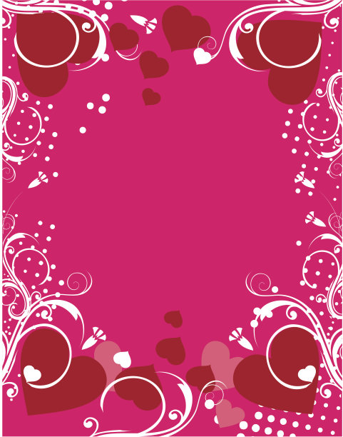 粉色背景，心形图片下载