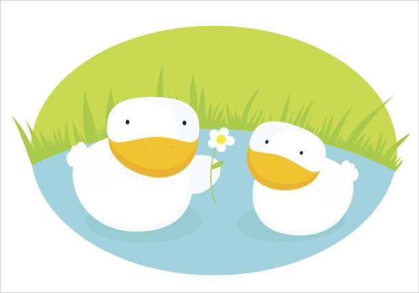 鸭子在爱图片下载