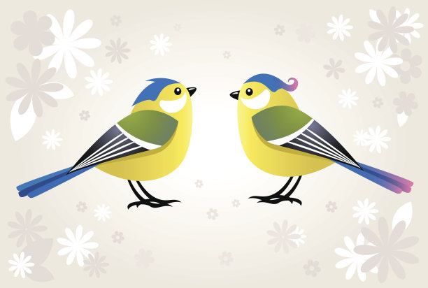 可爱的山雀在春天图片下载