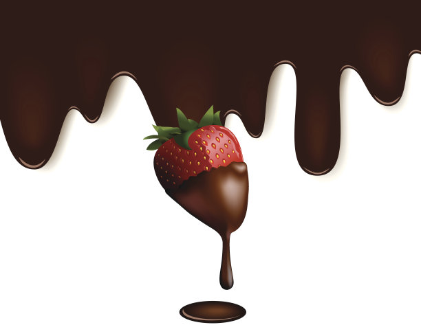 巧克力草莓背景图片下载